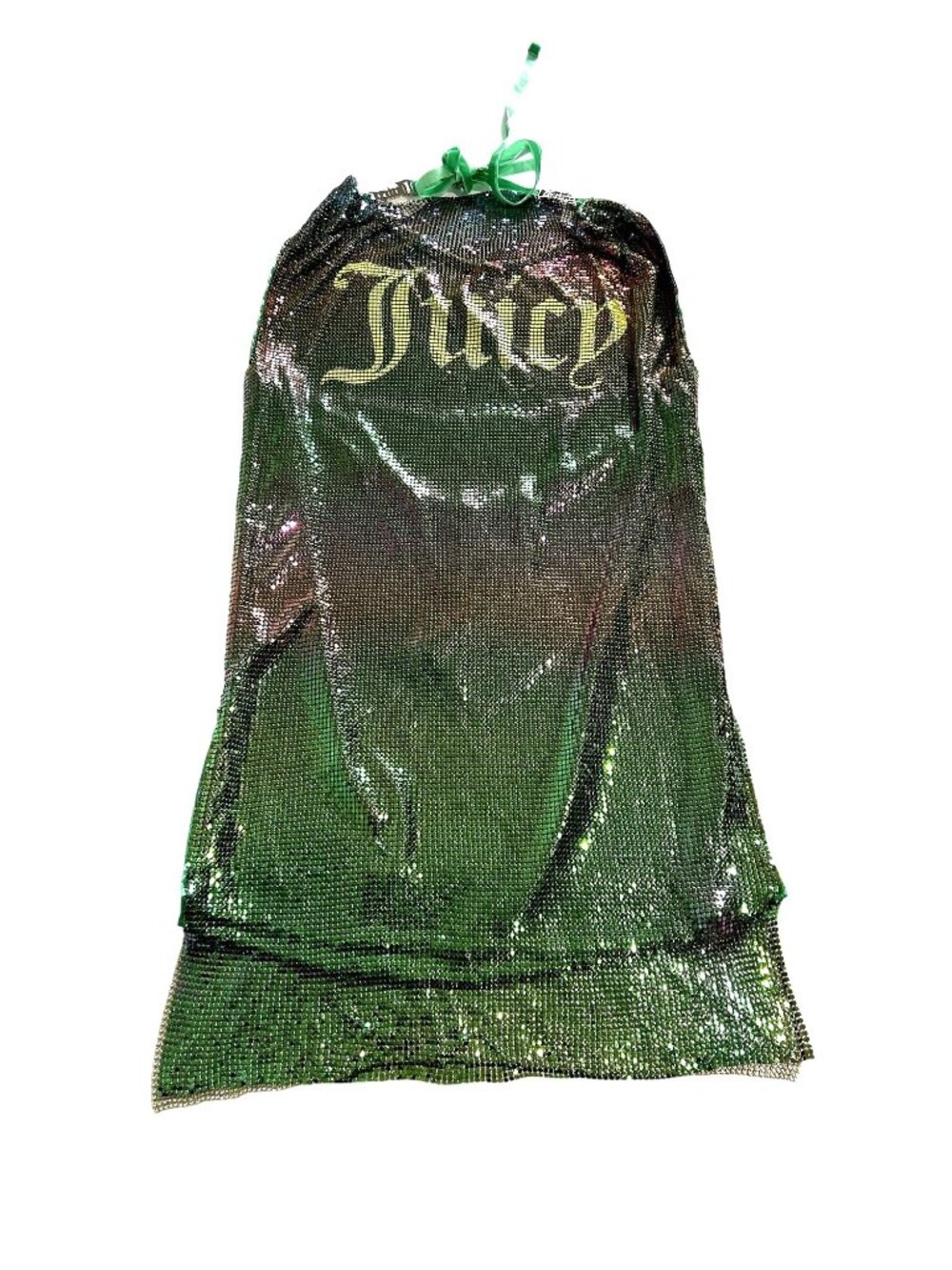Juicy Couture Andean Toucan Iridescent Chainmail Dress in Green